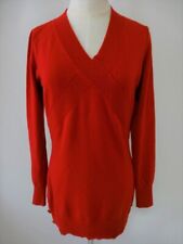 CHANEL BOUTIQUE Knit Sweater COCO Mark Button Women Size 38 Red