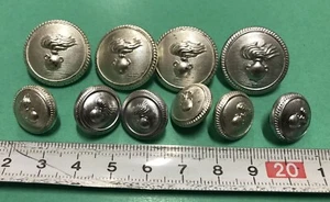 SERIE 10 BOTTONI PER UNIFORME CARABINIER NON PIÙ IN USO - Bild 1 von 1