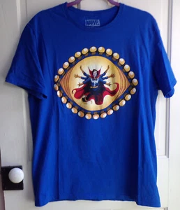 Dr Strange & Kid Robot & Loot Crate Collab Blue Crew Neck T Shirt Marvel Size L - Picture 1 of 4
