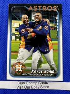 2024 #329 Astros No-No Topps Series 1 Baseball Astros - Picture 1 of 2