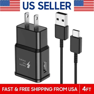 Original Samsung Galaxy S10 Note10 S8 S9 Plus Fast Wall Charger OEM Type-C Cable - Picture 1 of 7