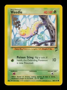 Weedle 100/130 Pokemon Base Set 2 Trading Card TCG - Picture 1 of 2