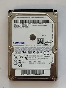 HM250HI, PN: HM250HI, FW: 2AC101C4, NOV 2009, Samsung 250Gb 2.5" SATA HDD - Picture 1 of 2