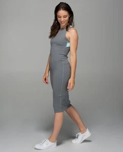 NUEVO CON ETIQUETAS LULULEMON Vestido de Picnic Jaspeado Pizarra/Azul Tranquilo Mujeres 10 Deportivo - Imagen 1 de 21