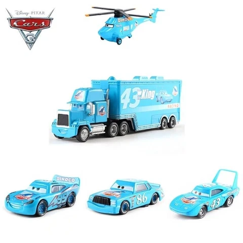 Disney Pixar Cars Lightning McQueen Toys Chick Hicks The King Helicopter Truck Cover