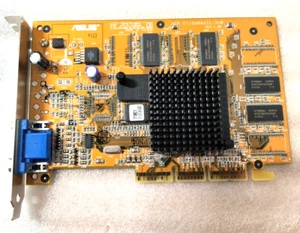 ASUS AGP-V7100MAGIC/32M PURE NVIDIA GEFORCE2 MX AGP VIDEO CARD VGA ONLY MXB91A - Picture 1 of 3