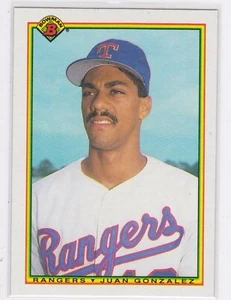 1990 Topps - Bowman Baseball - Base - Juan Gonzalez Rookie #492 - Picture 1 of 2