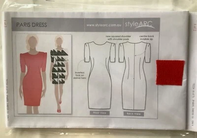 Style Arc Sewing Pattern UNCUT Paris Dress  (Aus.10) Bust 92cm/36” - Image 1 of 3