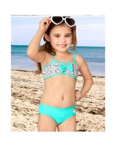 Hello Kitty Little Girls Sweet Dreams Bikini Set Youth Sizes Girls 4 5/6 6X 6598 - Picture 1 of 3