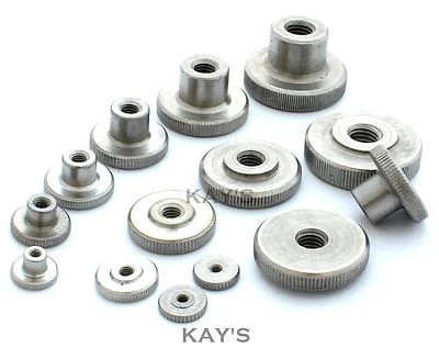 KAYFAST KNURLED THUMB NUTS STAINLESS STEEL HAND GRIP KNOBS M2 M2.5 M3 M4 M5 M6 M8 M10