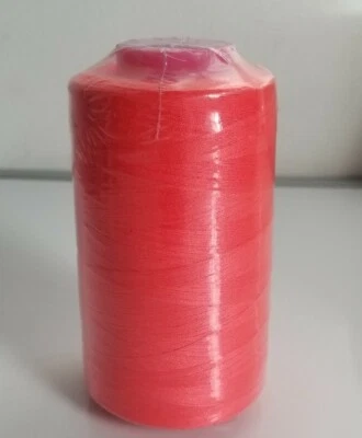 NEON ORANGE High Quality Sewing Machine Serger Thread 6000 Yards Cone Big Spool - Image 1 of 2