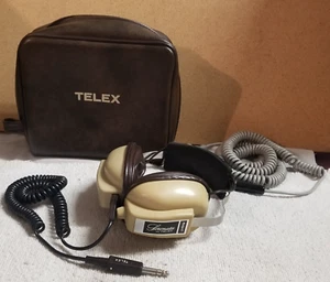 "Serenata" Vintage Telex Headphones - Over The Ear - Telex Case -Cord Extension - Picture 1 of 10