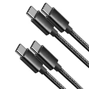 2-Pack Braided USB C Type-C Fast Charging Data SYNC Charger Cable Cord 3/6/10FT - Picture 1 of 65