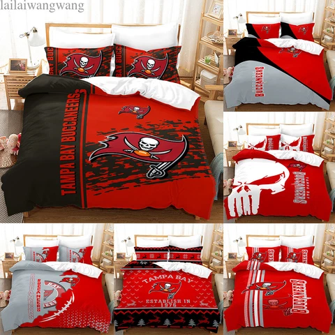 Tampa Bay Buccaneers 3 Piece Bedding Set Duvet Comforter CoverCover Pillowcase Cover