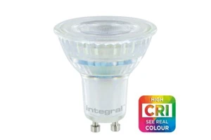 3x Integral Led ILGU10DD112 Glass GU10 5w 345 Lumens 3000k Dimmable - Picture 1 of 5