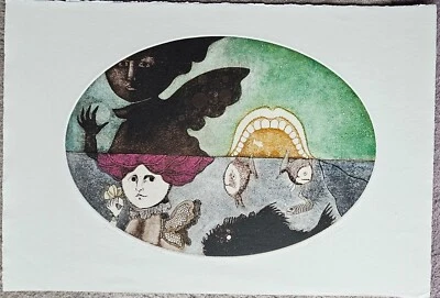 Leticia Tarrago Annonce Pour Dentiste Gravure SIGNÉE Art Mexicain 23/100 - Photo 1/4