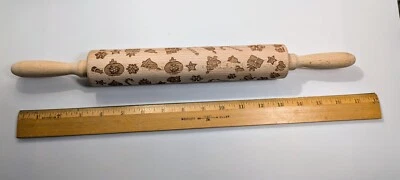 Holiday embossed Rolling Pin Ornaments, Presents, Candy Canes 17" New - Image 1 of 3