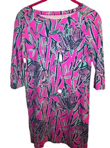 Lilly Pulitzer Sophie Dress Mandevilla Lucky Elephant Boatneck Girls XL 12-14 - Picture 1 of 6