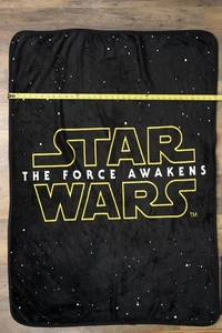 Star Wars The Force Awakens Black & Yellow Graphic Print Soft Blanket - Picture 1 of 3