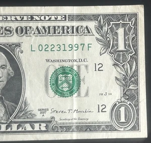 $1 Fancy Birthday/Anniversary Note February 23rd, 1997 (2/23/1997) (L02231997F) - Picture 1 of 6