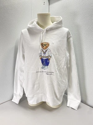 Polo Ralph Lauren Mens Classic Polo Bear Hoodie Size L White - Image 1 of 4