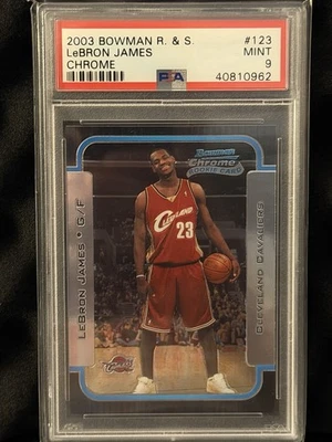 2003 Bowman Chrome LeBRON JAMES  R & S Chrome RC -  PSA 9 - Image 1 of 2