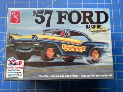 57 FORD FAIRLANE 500 DRAG FLASHBACK 3n1 1957 F/S Plastic Model Kit hedders20oo - Image 1 of 4