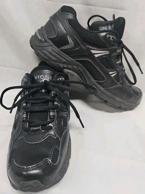 Vionic 23 Walk Walking Shoes Women's Size 7.5W Wide Black Leather Orthopedic GUC - Image 1 of 4