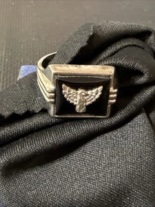 Avon Mens Eagle Ring 925 Sterling Vintage 12 Men’s - Picture 1 of 5