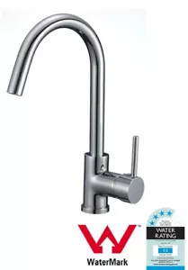 Tall Round Kitchen Mixer Laundry Sink Tap Basin Faucet Swivel Bath Spout Black - Picture 1 of 10