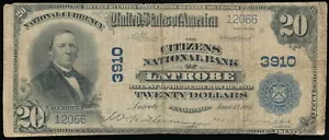 1902 Plain Back $20 The National Citizens NB Latrobe, PA CH# 3910 *Rare Note!* - Picture 1 of 2
