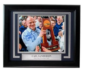 Cael Sanderson Penn State Wrestling Coach Signed 8x10 Photo Framed JSA 192712 - Picture 1 of 4