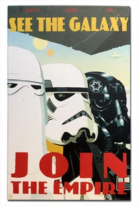 Snowtrooper Stormtrooper TIE Pilot Empire War Star Wars Propaganda Art on Canvas - Picture 1 of 2