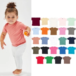 Babybugz Baby T-Shirt Boys Girls BZ02 - Toddler Plain Cotton Tee 0-24 Months - Picture 1 of 35