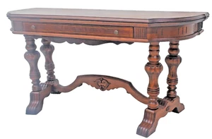 American Spanish Revival Console Table / Library or Sofa Table Expandable 1920's - Picture 1 of 23