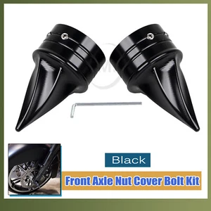 Cubiertas de tuerca de tapa de eje delantero de espiga retorcida para Harley Heritage Softail Street Glide - Imagen 1 de 13