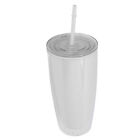 Tumbler With Lid Straw 750Ml Double Wall Tumbler Water Bottle Shatterproof Au