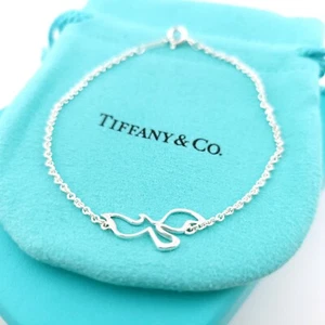 Tiffany & Co. Paloma Picasso Sterling Silver Dove Bird Graffiti 7" inch Bracelet - Picture 1 of 12
