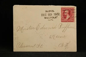New Hampshire: Walpole 1902 RFD #1 copertina + lettera, Cheshire Co - Foto 1 di 5