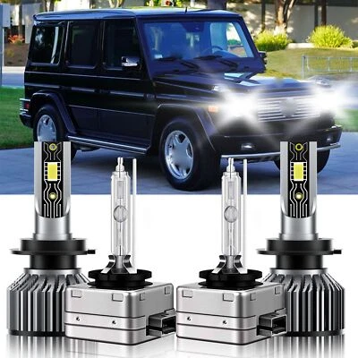 For Mercedes-Benz G55 AMG 2008-2010 4X H7 D1S LED HID Headlight Bulb Kit 6500K - Image 1 of 4