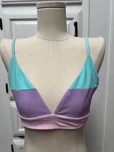 BeachRiot Swim Bikini Top Pull on V-neck Size-L - Picture 1 of 7