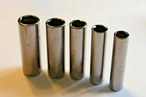 5 x Craftsman USA G2 6PT 1/4" Drive Deep Sockets 1/2", 7/16, 3/8, 11/32, 5/16" - Picture 1 of 3