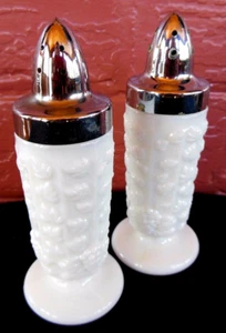 Westmoreland Milk Glass Opaque White Paneled Grape Salt & Pepper Shaker Set - Picture 1 of 7
