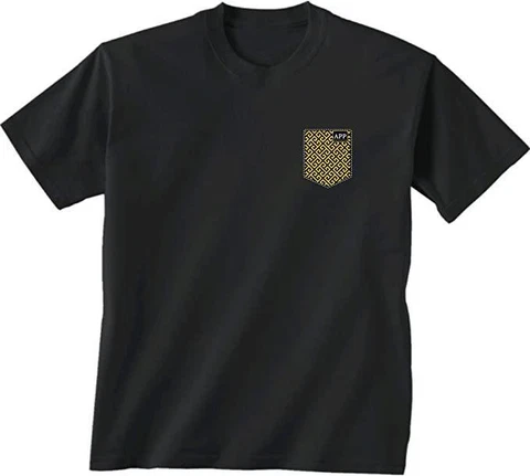 NCAA Appalachian State Mountaineers Adult NCAA Faux Pocket Short sleeve,M,black Cover