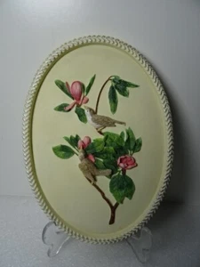 Oval Resin Oriental Bird Wall Plaque. Past Times - Picture 1 of 9