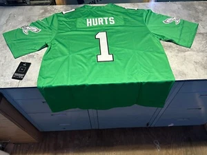 NWT Jalen Hurts Philadelphia Eagles Throwback Kelly Green Jersey Size XXXLarge. - Picture 1 of 4