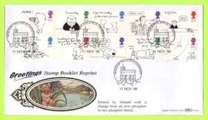 G.B. 1996 Greetings (2 phos bands) Benham First Day Cover, 11.11.96, Windsor - Picture 1 of 1