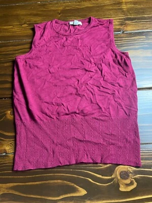 Suéter Merona, Para Mujer Talla Mediana, Borgoña, Sin Mangas, Chaleco, Pullover Foto 1 de 4