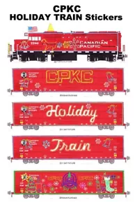 CPKC Holiday Train 5 adesivi singoli Andy Fletcher - Foto 1 di 1
