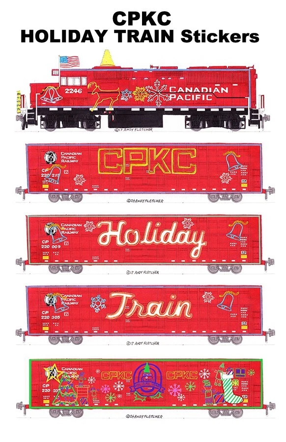 CPKC Holiday Train 5 pegatinas individuales Andy Fletcher Foto 1 de 1